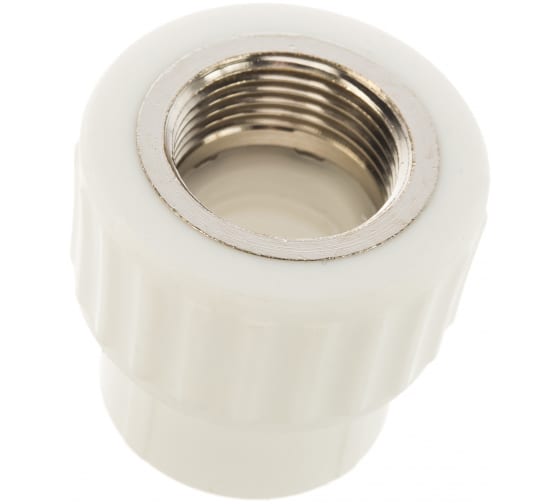 Муфта комбинированная 32x1' ВР полипропиленовая PPR белая