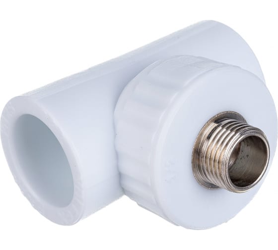 Тройник комбинированный 32x1/2' НР полипропиленовый PPR белый