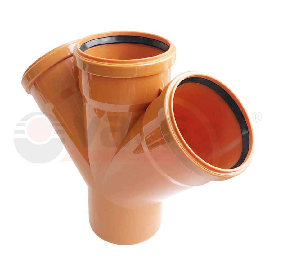 Крестовина 110 45 град., для наружной канализации