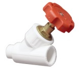 Вентиль 25 ВН 45гр полипропиленовый PPR белый