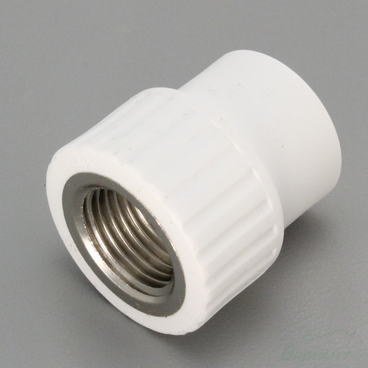 Муфта комбинированная 25x3/4' ВР полипропиленовая PPR белая