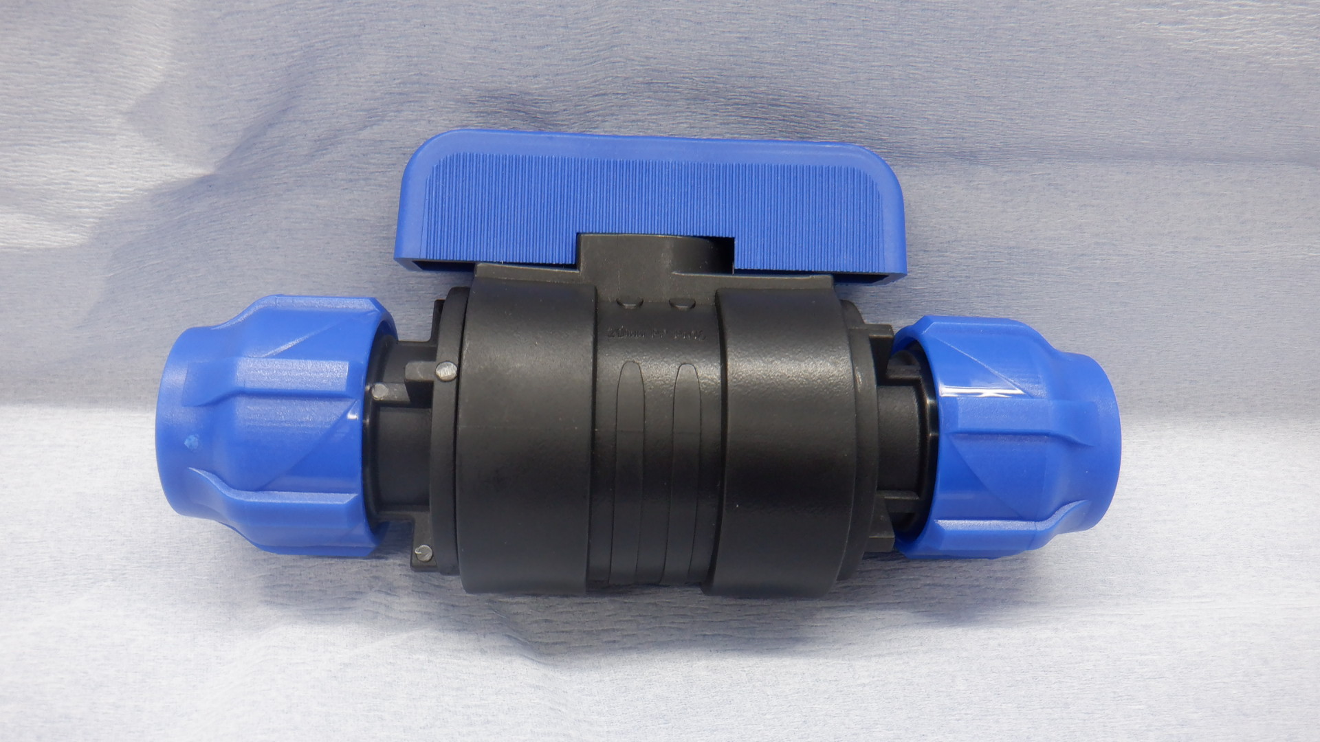 Кран шаровый ПНД для трубопроводов х/в цанга - цанга разборный 32х32