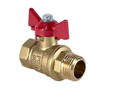 Кран шаровой DeltaPro 1/2' ВР/ВР ручка-бабочка,   11Б27фт1М