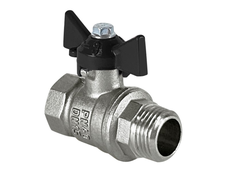 Кран DeltaPro 1/2ВН бабочка, никель