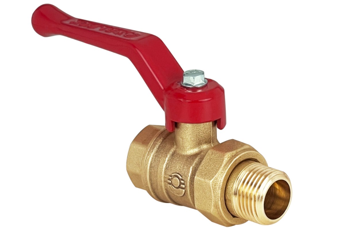 Кран шаровой со сгоном 1/2' ВН DeltaPro, ручка    рычаг