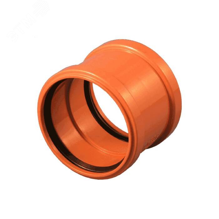 Изображение товара Муфта двухраструбная 160 мм для наружной канализации из полипропилена