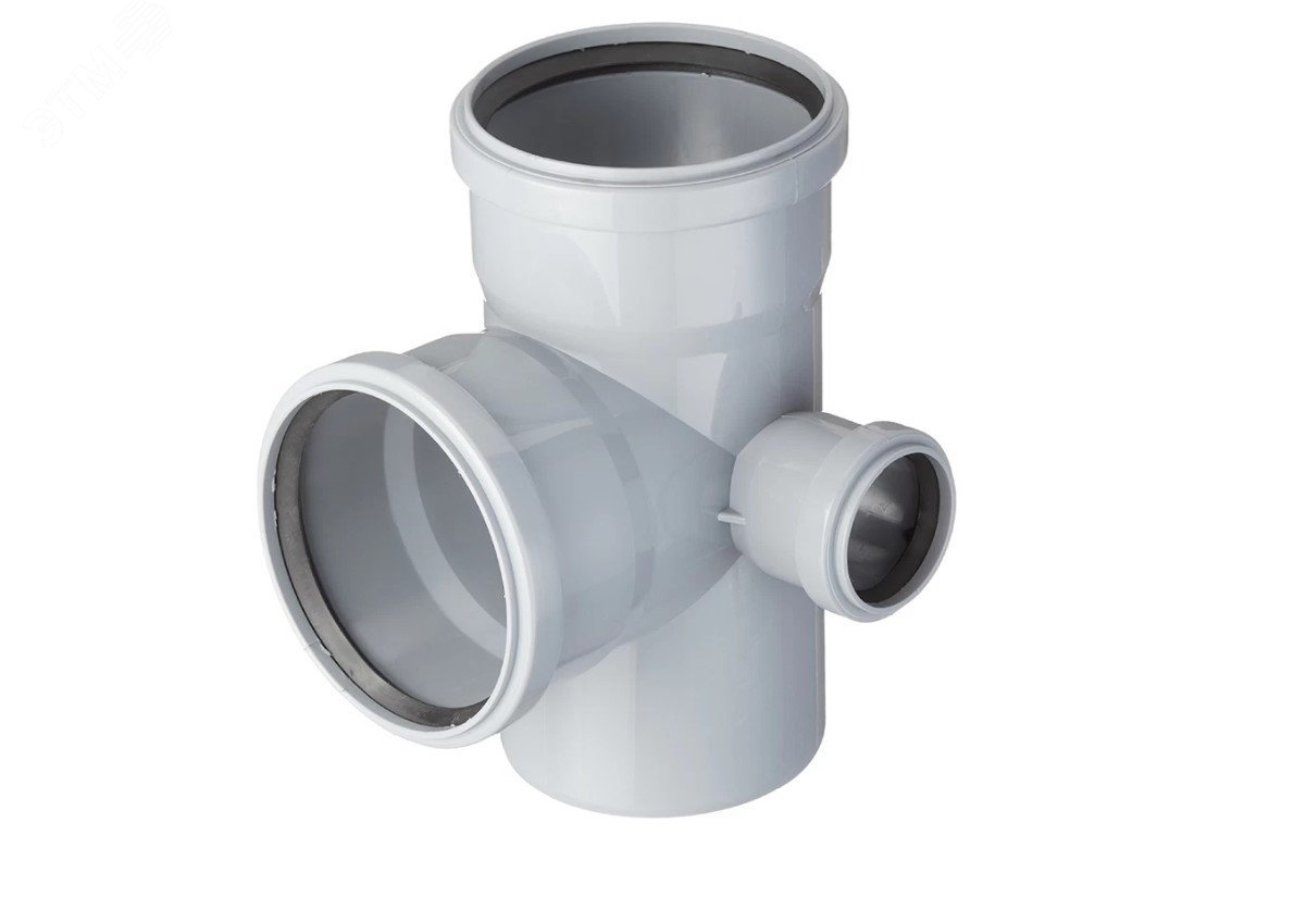 Изображение товара Канализационная крестовина 110х110х50 87 град двухплоскостная правого типа Valfex