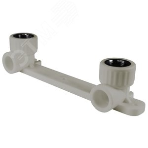 Изображение товара Планка монтажная 25x1/2' ВР для смесителя, с водорозетками, полипропиленовая PPR серая (шт)