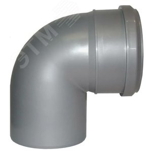 Изображение товара Отвод 75 87 град, для внутренней канализации, серый (шт)