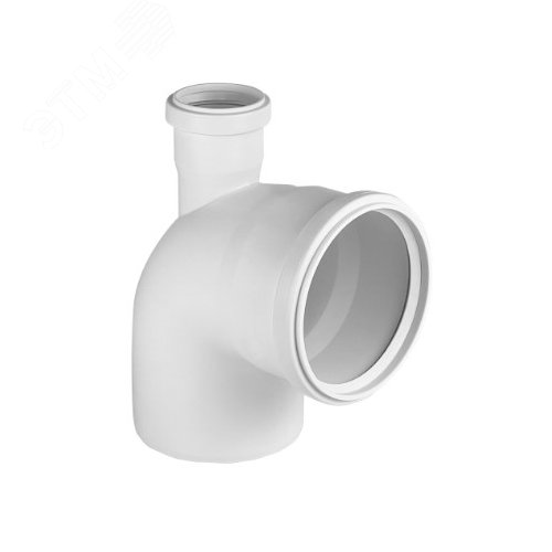 Изображение товара Отвод 110х50 87 град, выход фронтально вверх, для малошумной канализации (шт)