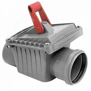 Изображение товара Клапан обратный 110, для внутренней канализации, серый (шт)