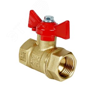 Изображение товара Кран шаровой N/P59 для воды 1' ВР/ВР ручка-бабочка, латунный 11Б27фт1М (шт)