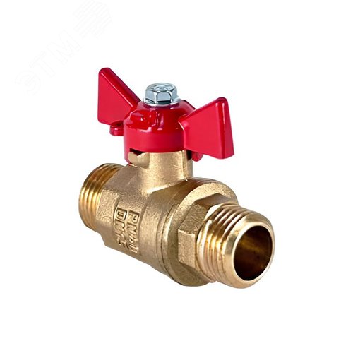 Изображение товара Кран шаровой N/P59 для ВОДЫ 3/4 НН ручка-бабочка, латунь 11Б27фт1М (шт)