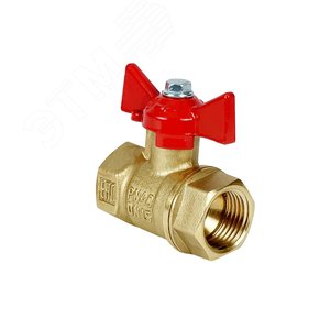 Изображение товара Кран шаровой N/P59 для ВОДЫ 1/2 ВР/ВР ручка-бабочка, латунный 11Б27фт1М (96/24) (шт)