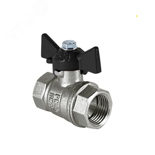 Изображение товара Кран шаровой 3/4' ВВ бабчка, DeltaPro, никелированный (шт)