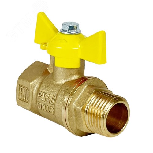 Изображение товара Кран шаровой для газа 11Б27фтМ 1/2' ВН ручка бабочка (шт)