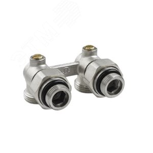 Изображение товара Узел угловой для нижнего подключения радиаторв 3/4' (c комплектом адаптеров 1/2') (шт)