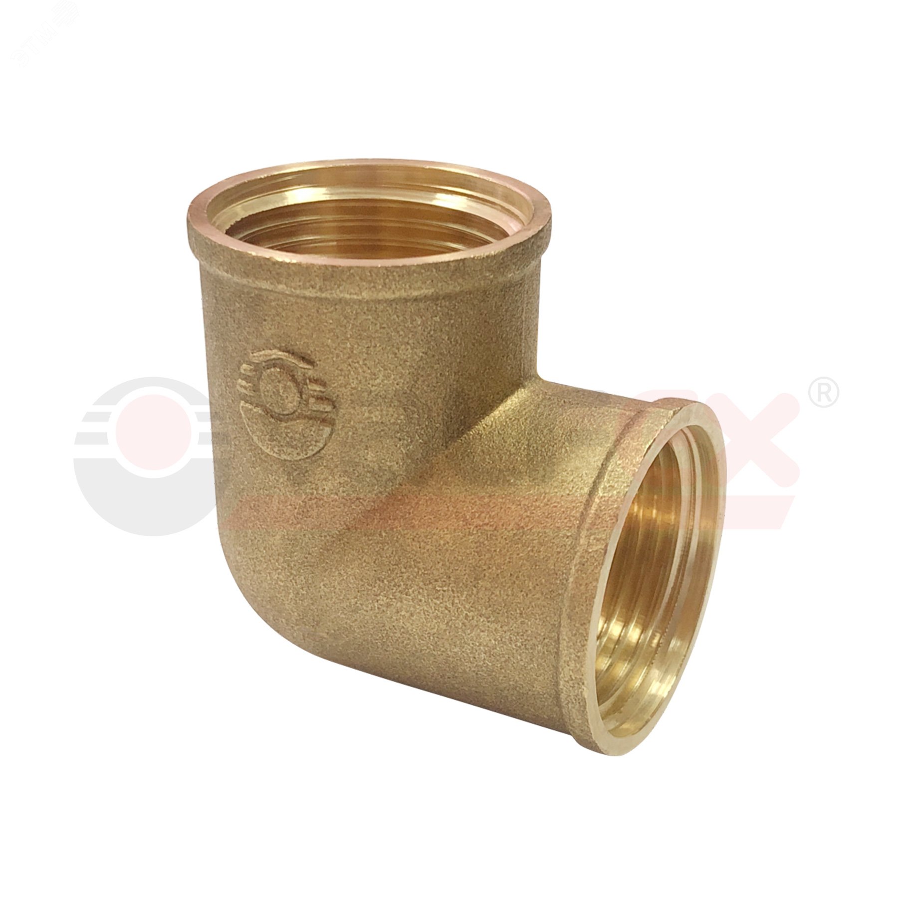 Изображение товара Угольник латунный ВВ 1 дюйм для труб с внутренней резьбой 25 мм Valfex