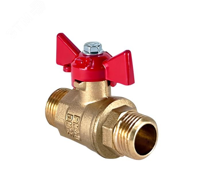 Изображение товара Кран шаровой N/P59 для воды 3/4 НН латунь ручка-бабочка