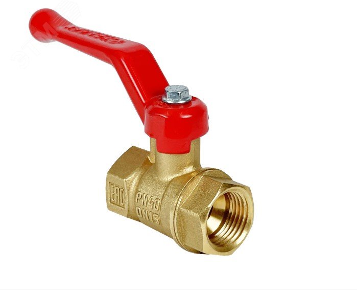 Изображение товара Кран шаровой N/P59 1 1/4'' ВВ ручка-рычаг латунь Россия