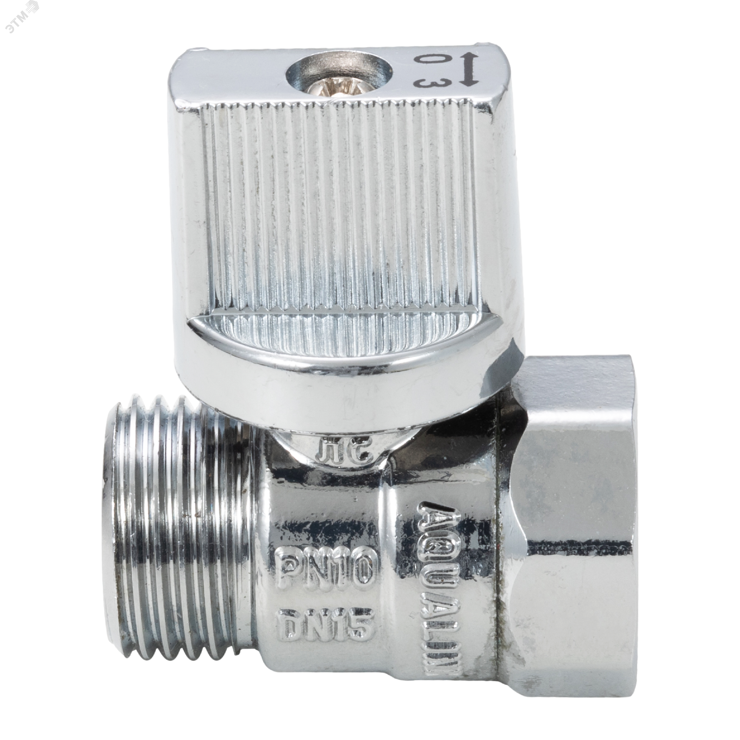 Изображение товара Кран шаровой мини для воды 1/2 ВН ручка-флажок хром AQUALINK