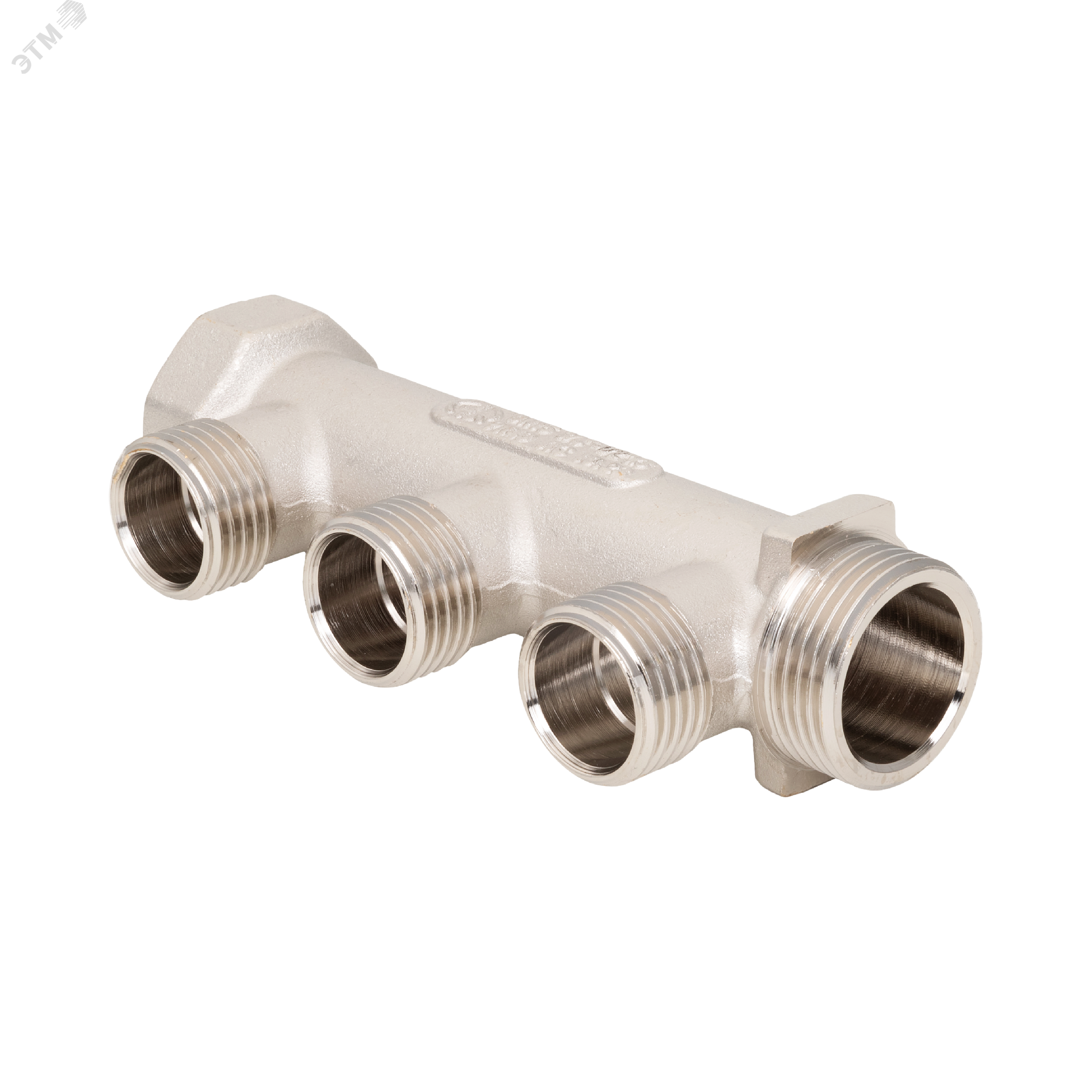 Изображение товара Коллектор резьбовой ВМ 3/4x3/4x1/2x3 из латуни с PTFE для систем водоснабжения и отопления