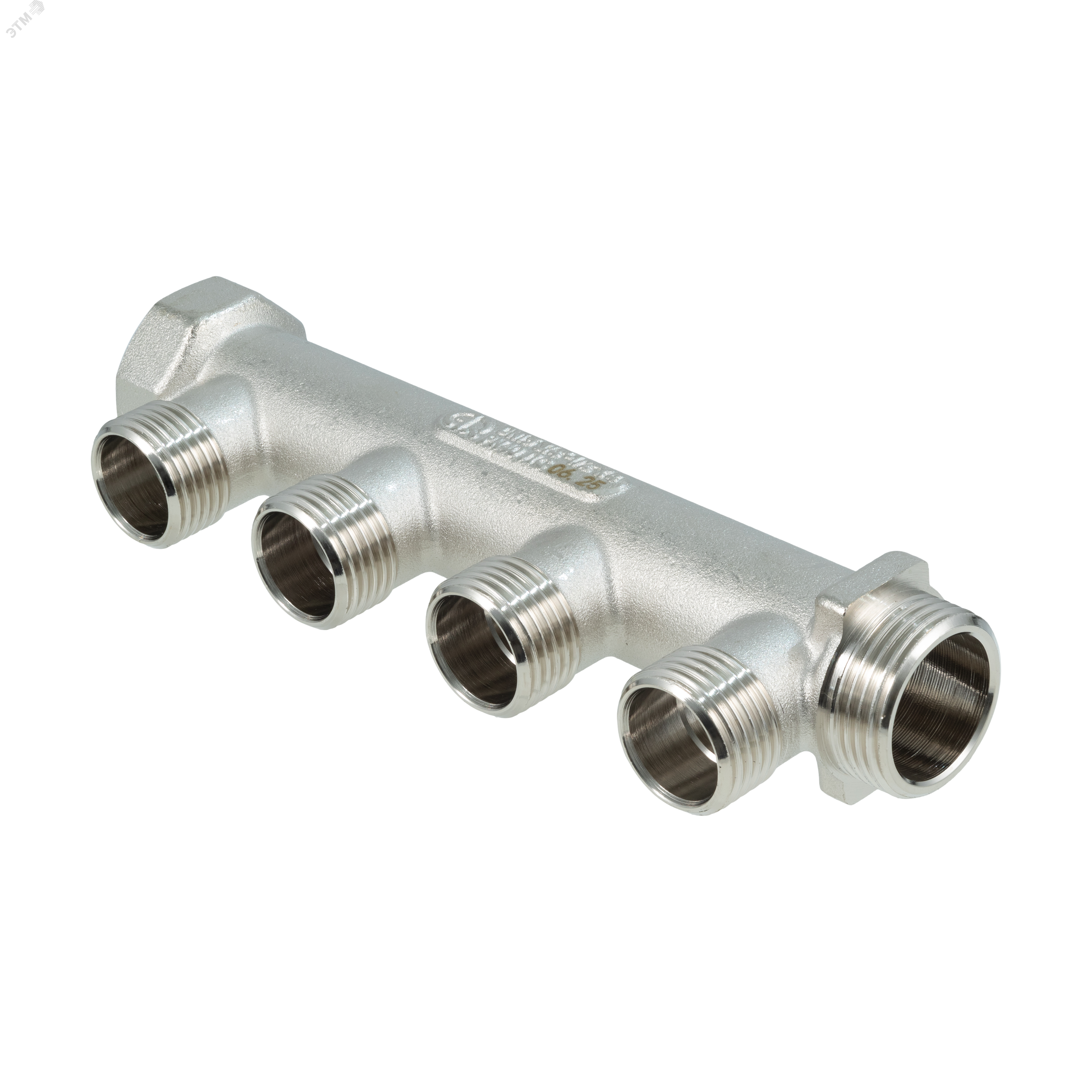 Изображение товара Коллектор резьбовой ВМ 3/4x3/4x1/2x4 AQUALINK надежное решение для водоснабжения и отопления