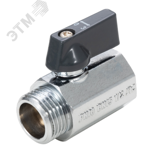 Изображение товара Кран шаровой для воды для бытовых приборов 1/2 вн-нар (мини), ручка-флажок (шт)