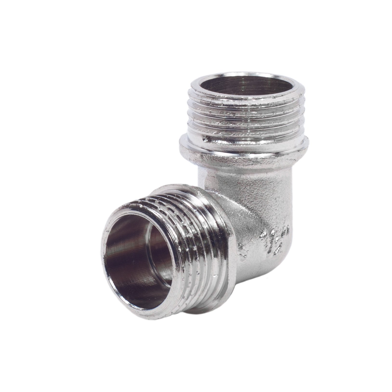 Изображение товара Резьбовой латунный уголник 1/2 дюйма никелированный AQUALINK