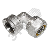 Изображение товара Угольник L16х1/2 ВР латунный обжимной фитинг для систем водоснабжения и отопления