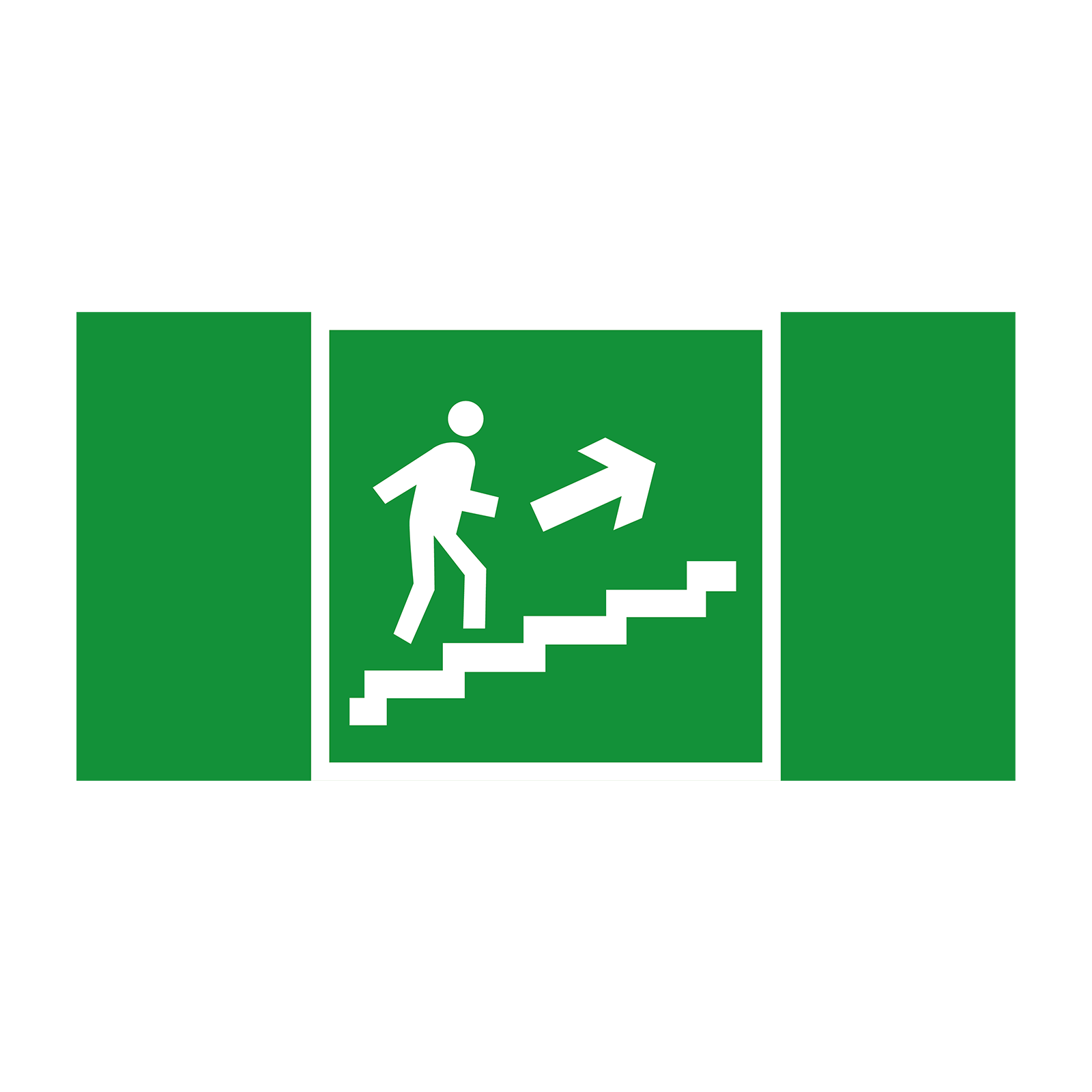 Пиктограмма наклейка эвакуационный знак ЭЗ 3015 Направление к эвакуационному выходу по лестнице вверх E15