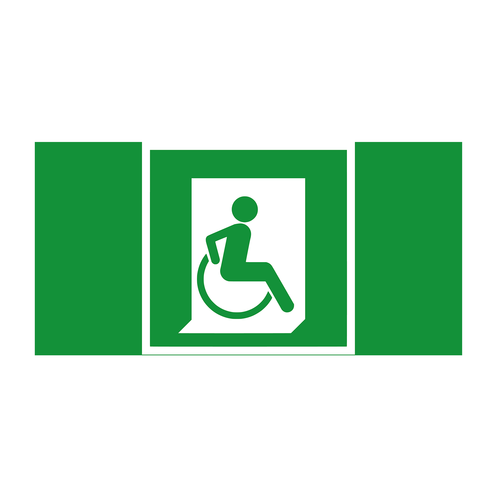 Пиктограмма наклейка эвакуационный знак ЭЗ 3015 Выход для МГН левосторонний E60-01