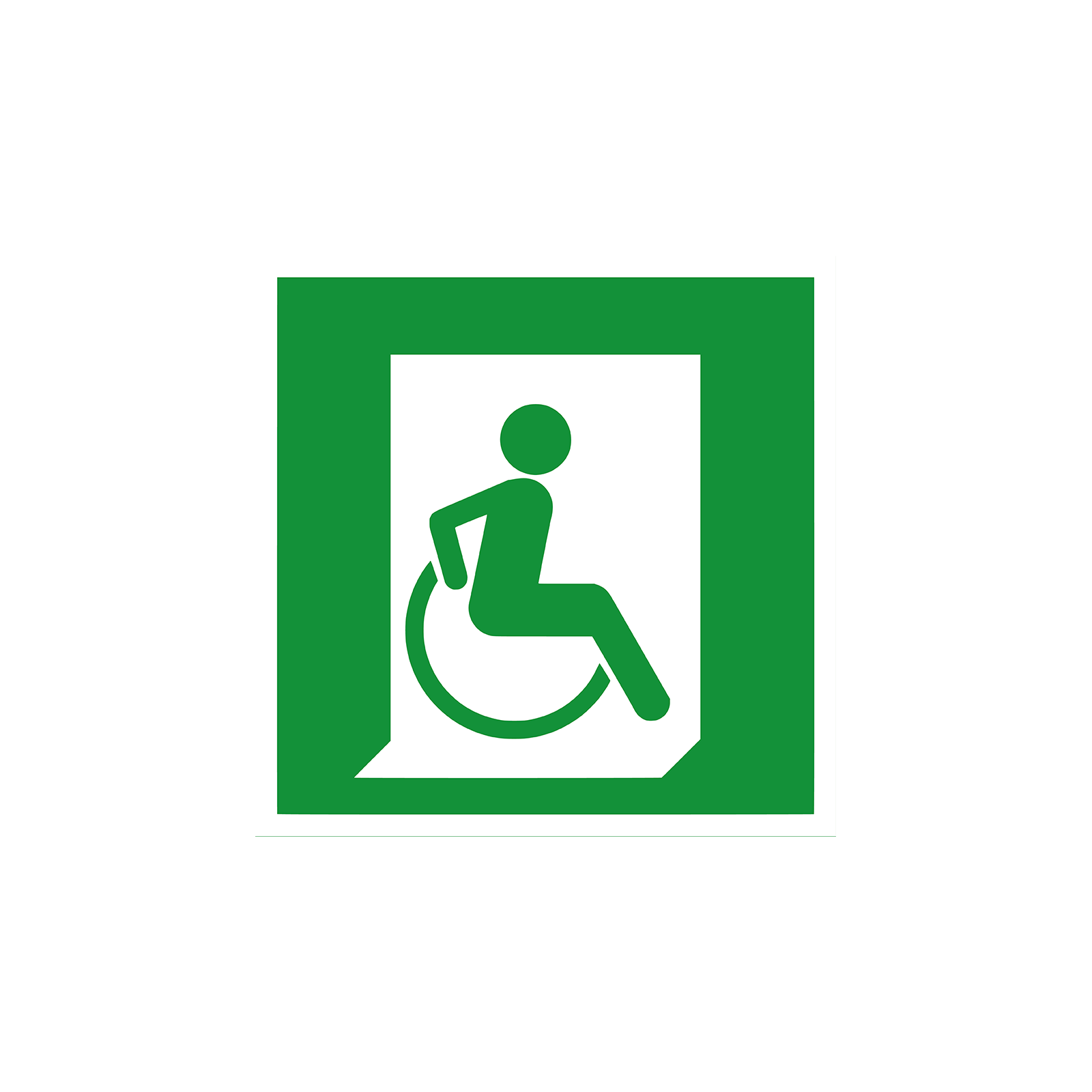 Пиктограмма наклейка эвакуационный знак ЭЗ 3030 Выход для МГН левосторонний E60-01