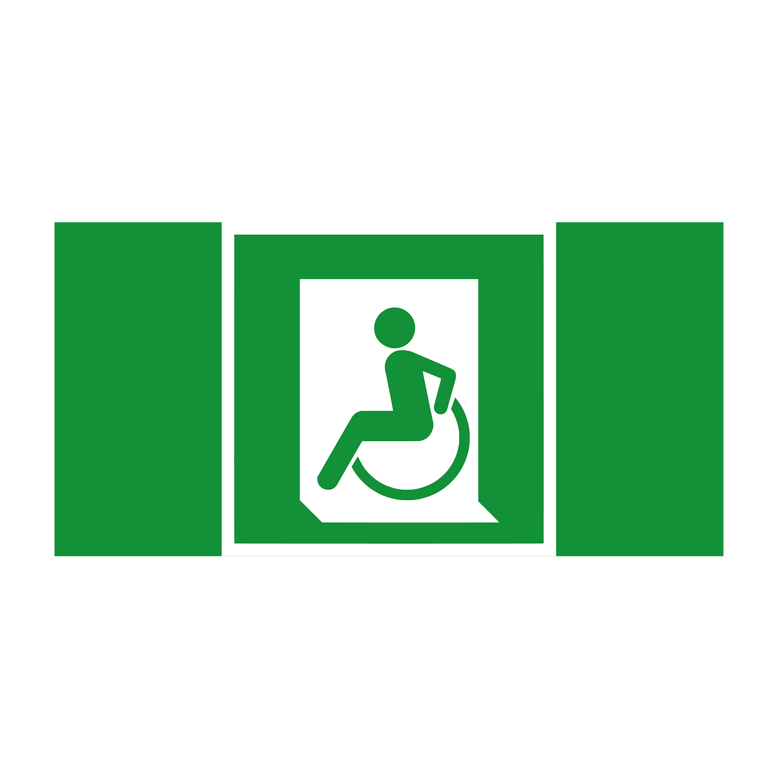 Пиктограмма наклейка эвакуационный знак ЭЗ 3015 Выход для МГН правосторонний E60-02