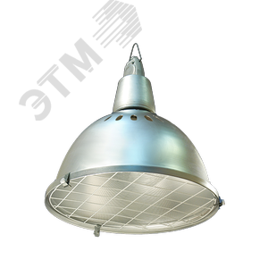 Светильник РСП-05-250-021 без стекла с решеткой без ПРА IP20 с вентиляционными отверстиями