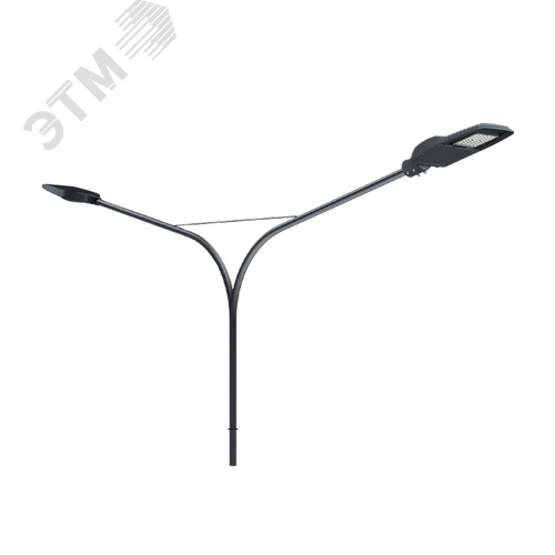 Для опор уличных однорожковый Кронштейн 1К2-1,0-1,5-180-Ф2-гц - фото 1