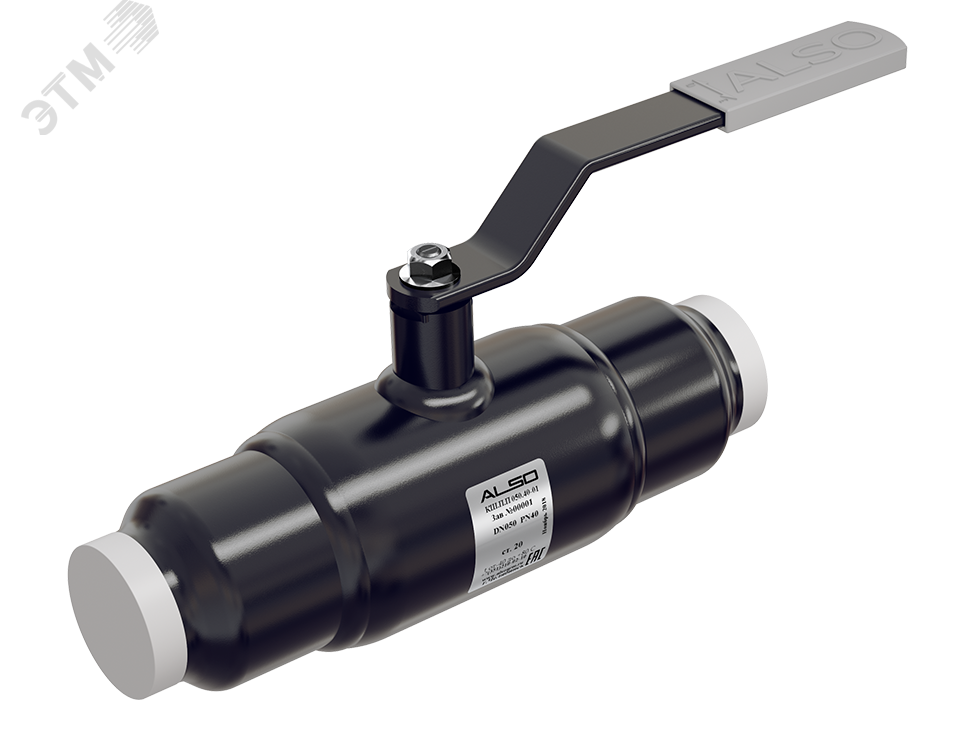 Изображение товара Кран шаровой под приварку полнопроходной DN 25 PN 40 Сталь 20