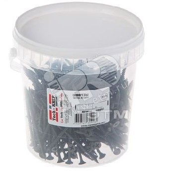 Изображение товара Саморез гипсокартон и металл 4,8х100 черный 100 шт Tech-KREP