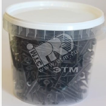 Изображение товара Саморез гипсокартон и металл 4,2x75 черный 250 шт упаковка