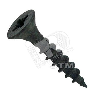 Изображение товара Саморез гипсокартон/металл 3,5х25 черный (200шт) - Tech-KREP