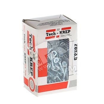 Изображение товара Шуруп универсальный 3,5х20 потайная головка, остроконечный, оцинкованный (200шт) - коробка (упак)