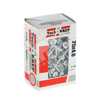 Изображение товара Шуруп универсальный 4х25 потайная головка, остроконечный, оцинкованный (200шт) - коробка (упак)