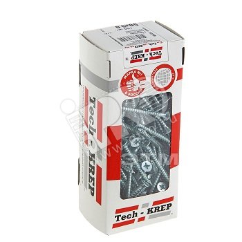 Изображение товара Шуруп универсальный 5х50 потайная головка, остроконечный, оцинкованный (150шт) - коробка (упак)