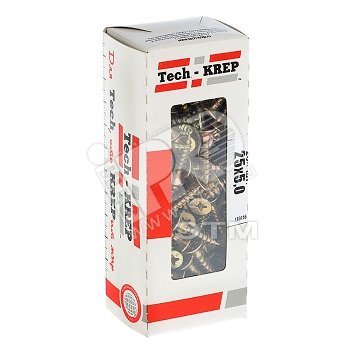 Изображение товара Шуруп универсальный 5х25 потайная головка, остроконечный, желтопассивированный (200шт) - коробка (упак)