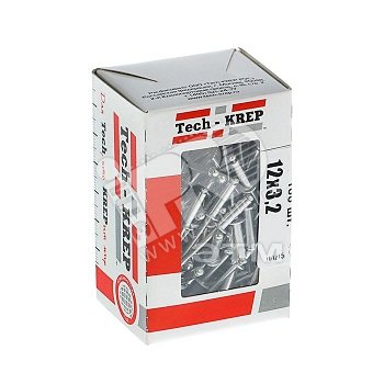 Изображение товара Заклепка вытяжная ZK 3.2x12 упак 100 шт для прочных соединений