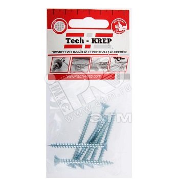 Изображение товара Шуруп универсальный 4х70 потайная головка, остроконечный, оцинкованный (8шт) - пакет (упак)