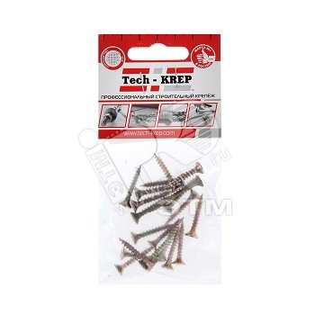 Изображение товара Шуруп универсальный 3,5х30 потайная головка, остроконечный, желтопассивированный (20шт) - пакет (упак)