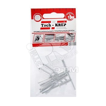 Изображение товара Заклепка вытяжная 4.8х18 (9шт) (упак)