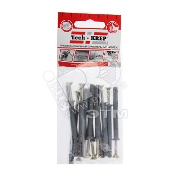 Изображение товара Дюбель-гвоздь 6х60 потайной бортик, полипропилен (14шт) (упак)