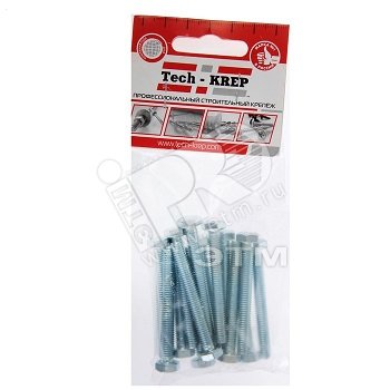 Изображение товара Болт DIN933 М6х50 с шестигранной головкой цинкованный 14 шт